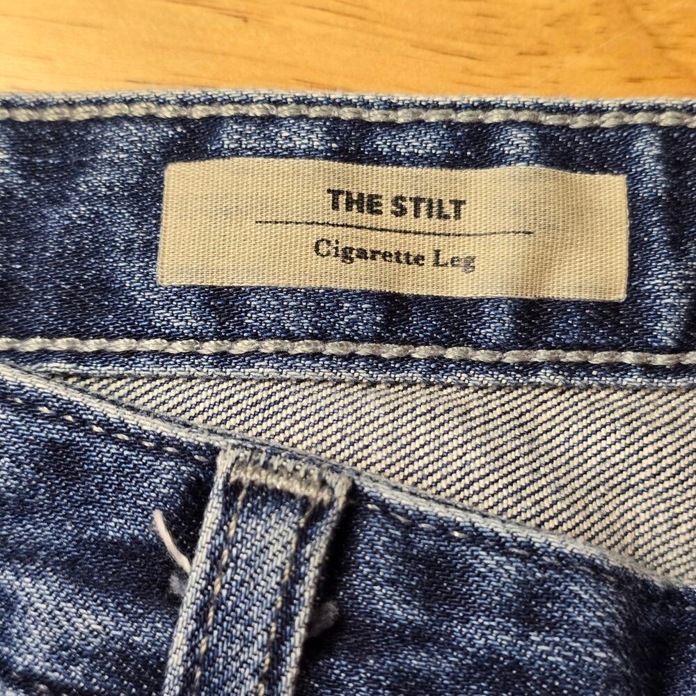 AG Adriano Goldschmied The Stilt Cigarette Leg Denim Blue Jeans Size 30R - Picture 3 of 9